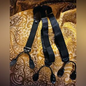 Formal Dress Black Silk Suspenders